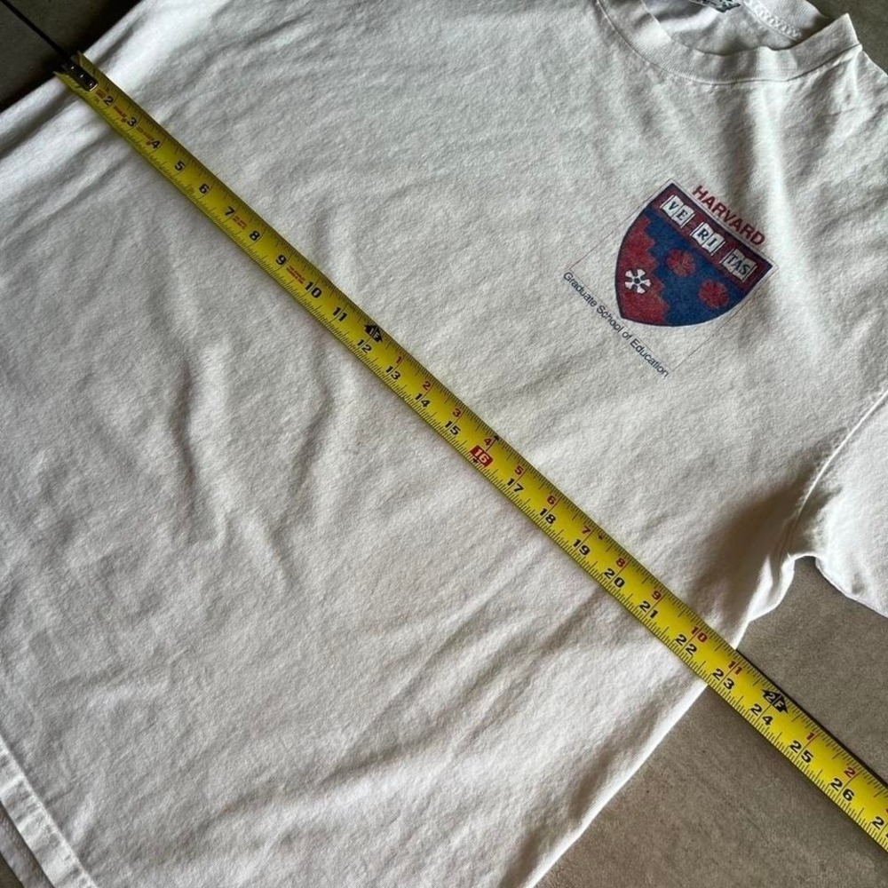 Vintage 90s pocket logo Harvard University white cotton t-shirt - Picture 5 of 8